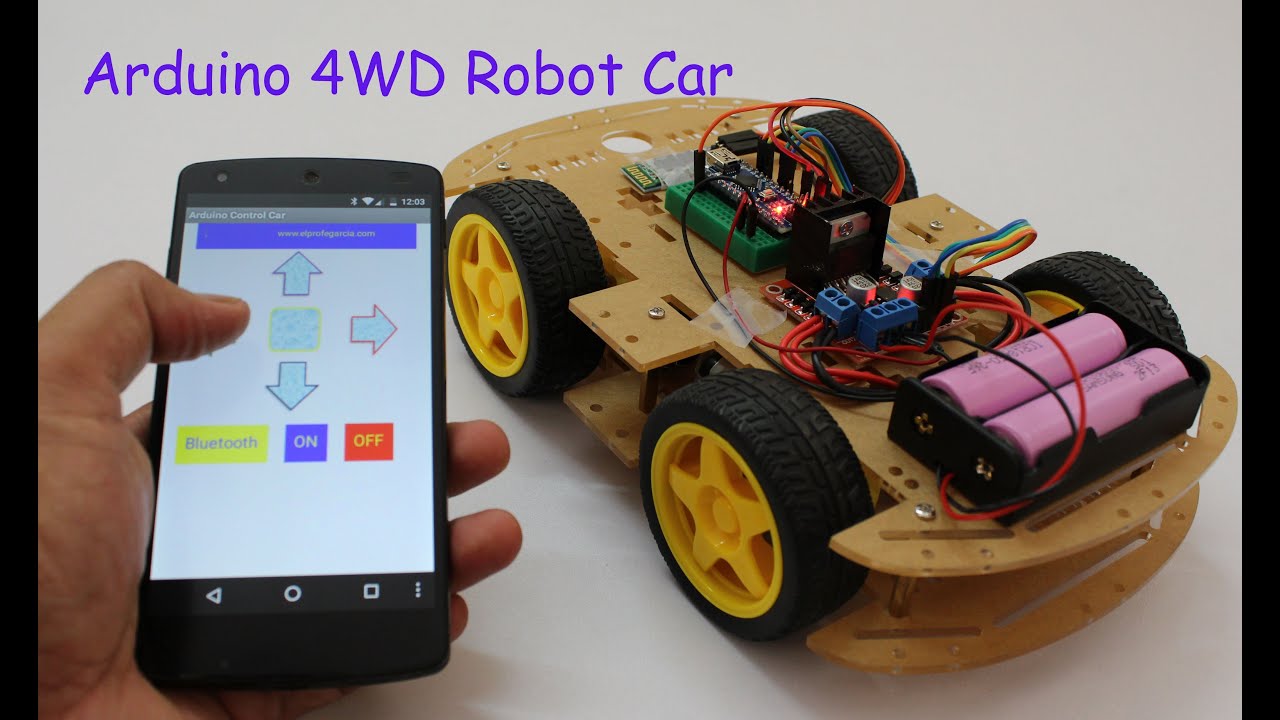 Smartphone Controlled Arduino 4WD Robot Car ( Part - II )
