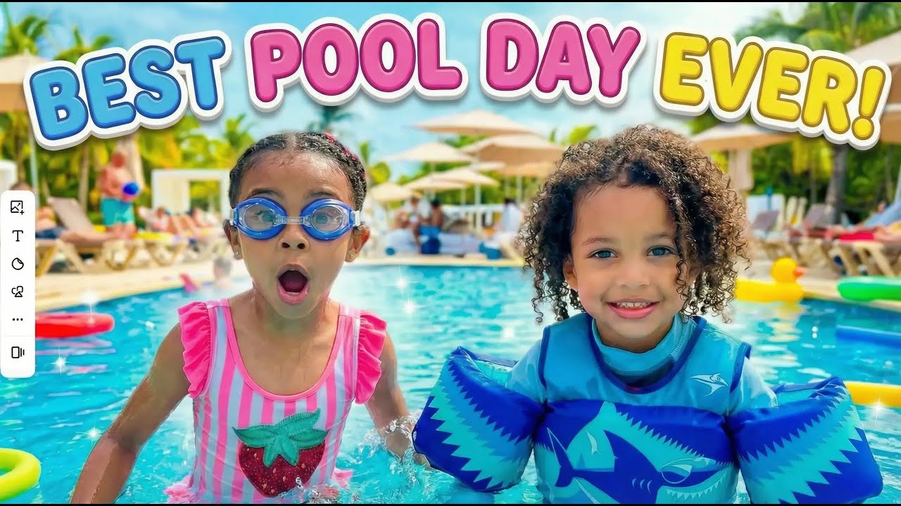 Best Pool Day Ever! Vacation Fun with Lauryn and  Dominic