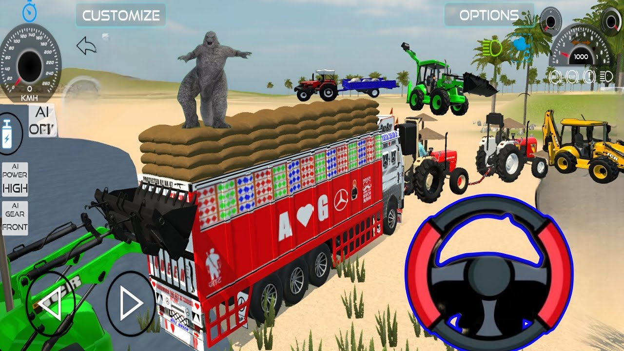 🚨Drive JCB and ⛲🪨 Uploading Stone 🏗️ from Dumper Truck in Game #truck #jcb #trand#gameplay #cars 