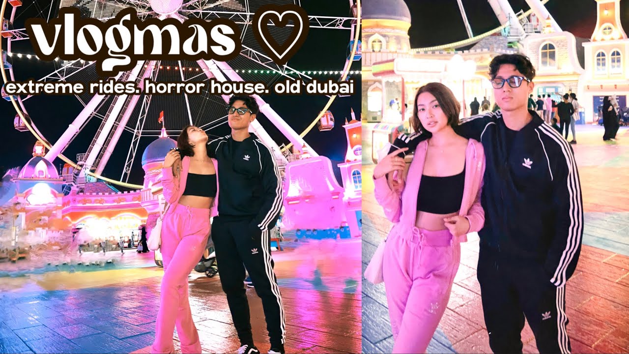VLOGMAS ♡ 2021: Fave night in Dubai!! Extreme Rides, Horror House & More! | Rei Germar