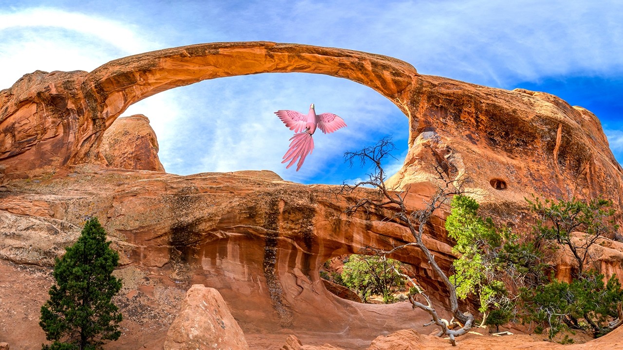 Double O Arch in Arches National Park