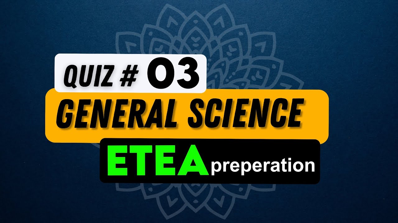 ETEA General science MCQs | Class 4th General science chap 6th and 7th  |Quiz#3|