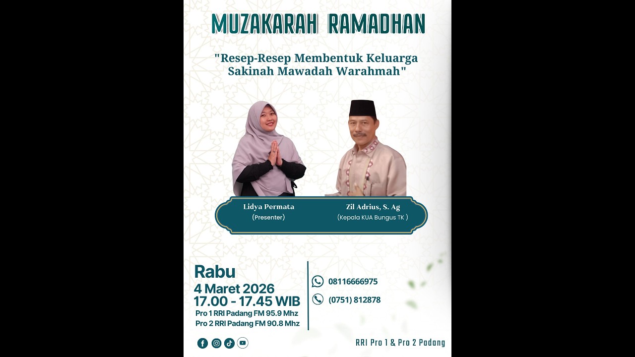 MUZAKARAH RAMADHAN  || RABU, 04 MARET 2026