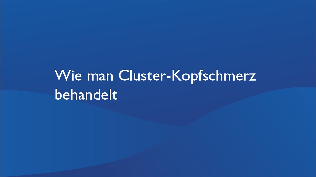 Wie man Cluster-Kopfschmerz behandelt