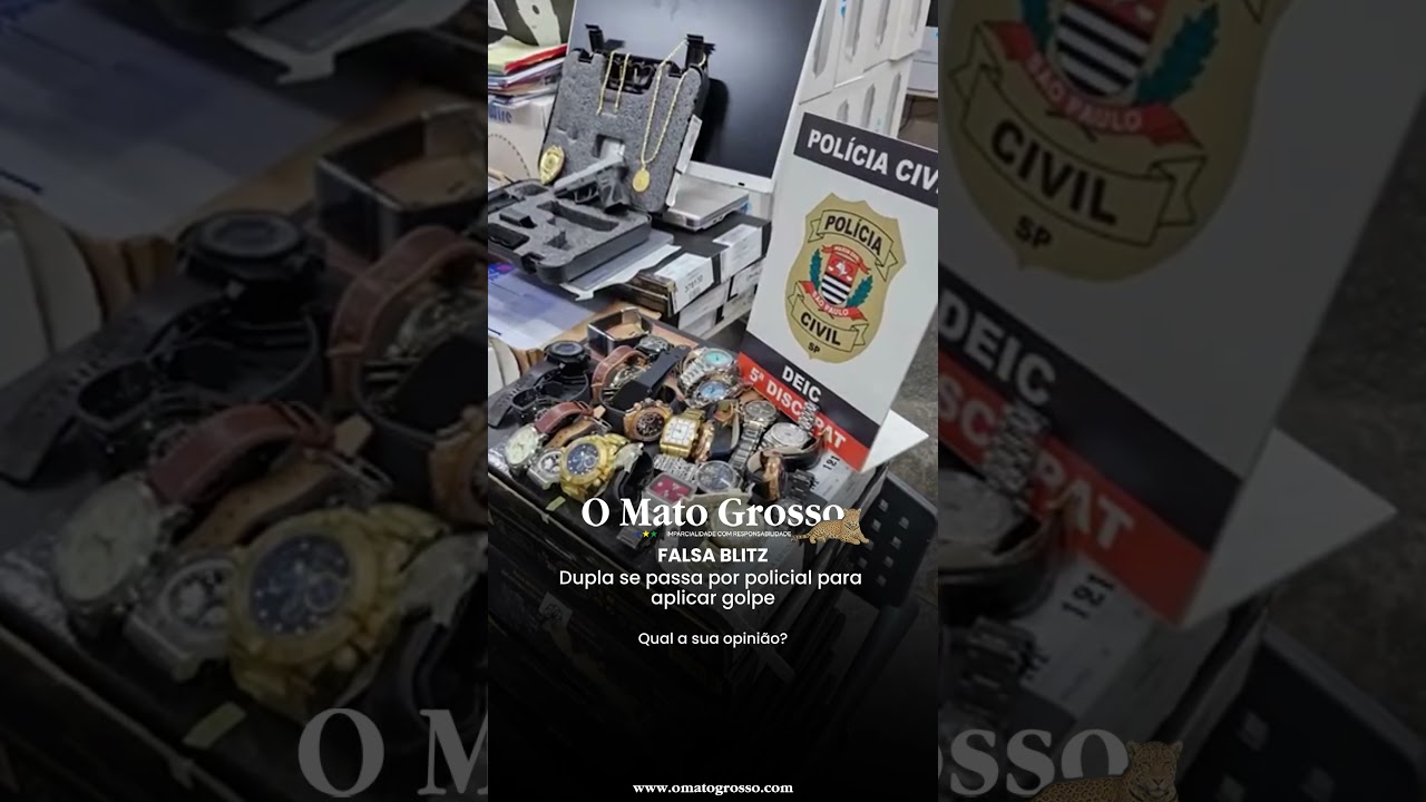 Dupla se passa por policial para aplicar golpe #omatogrosso #jornalismo