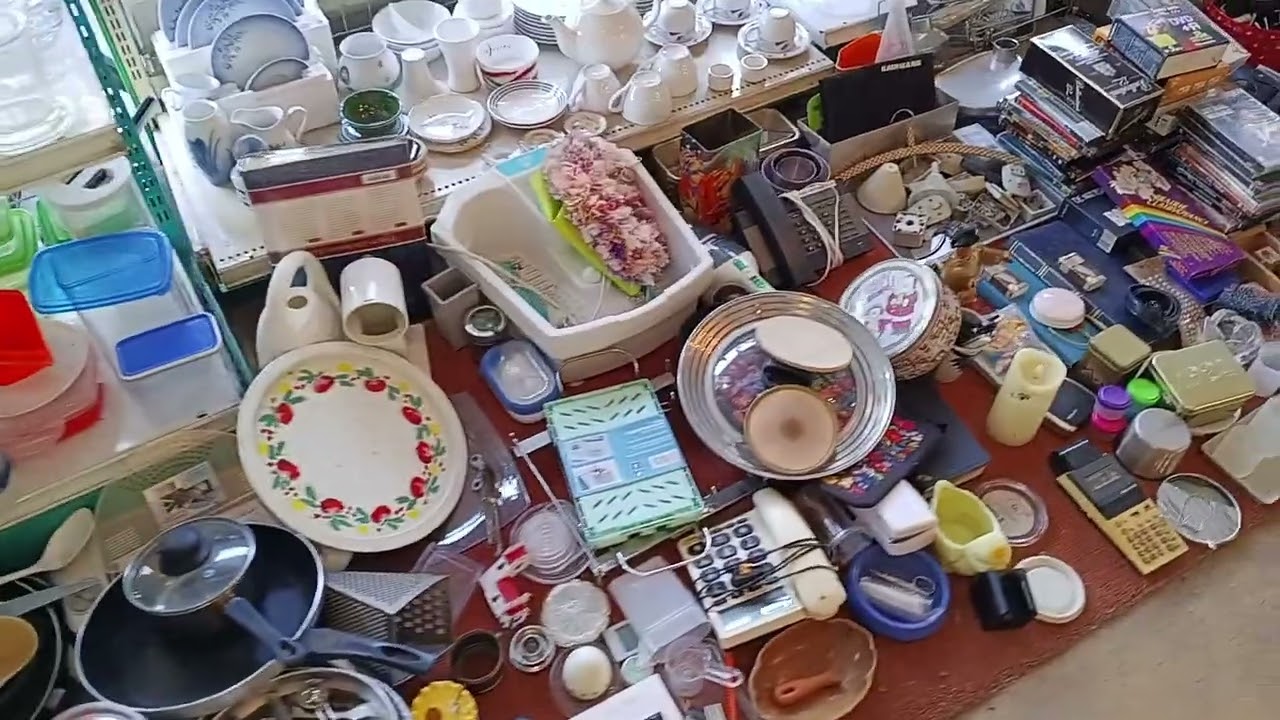 Tayland halk pazari, Thai public market, second-hand market. ตลาดสาธารณะไทย ตลาดสินค้ามือสอง