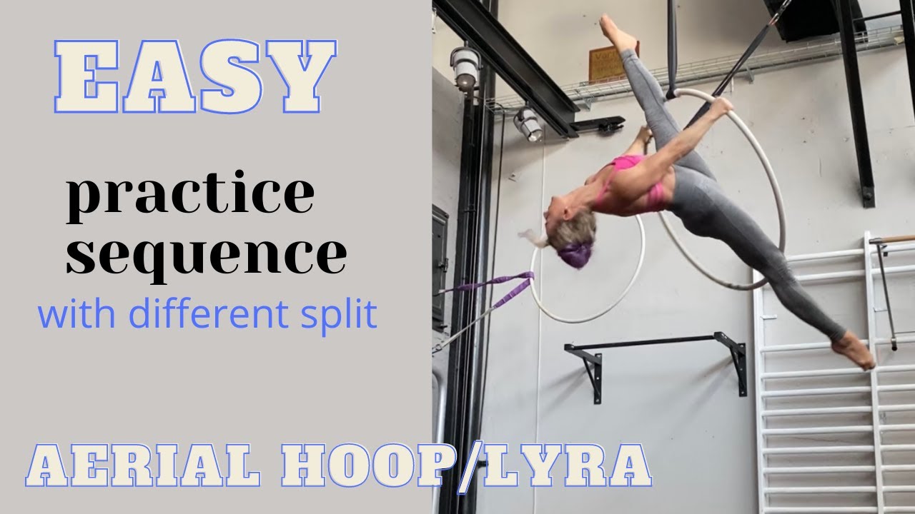short practice sequence one aerial hoop/Lyra with some splits