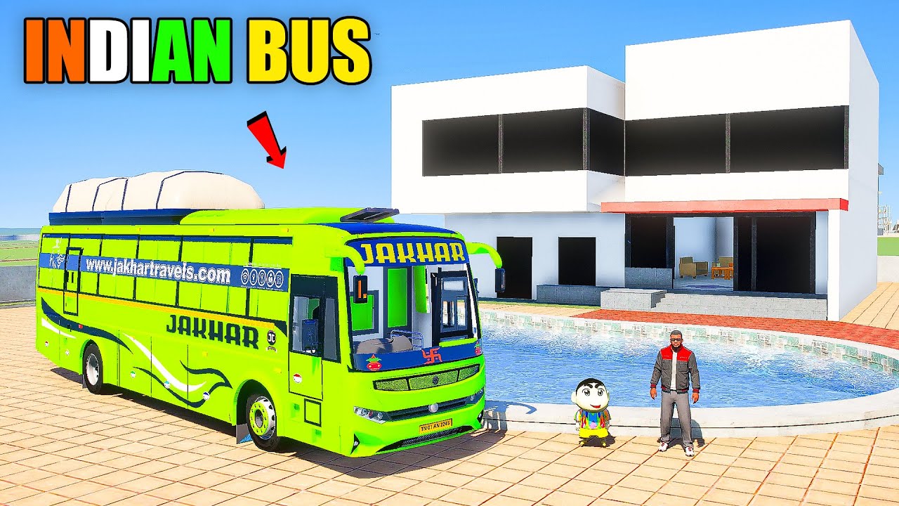 Franklin & Shinchan Buy INDIAN BUS in Indian Bike Driving 3D