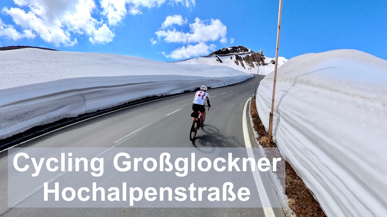 Cycling Großglockner Hochalpenstraße with snow