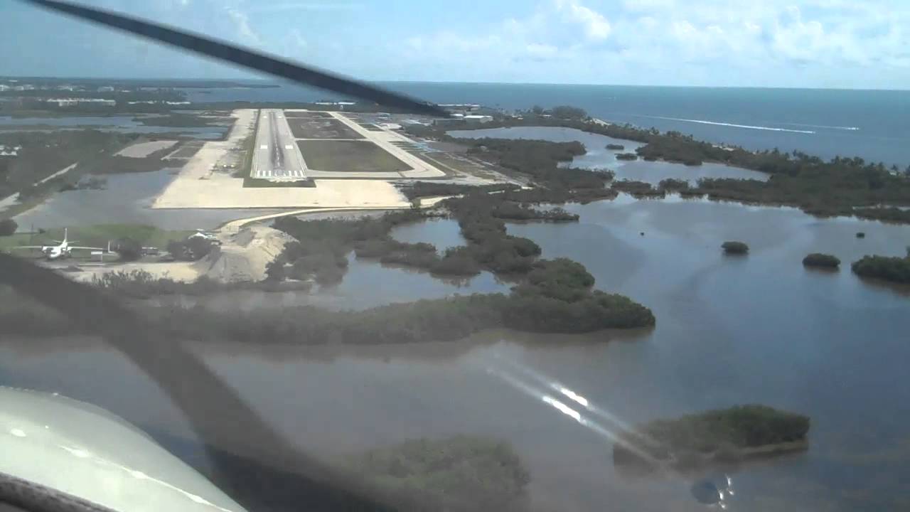 Landing at Key West runway 9