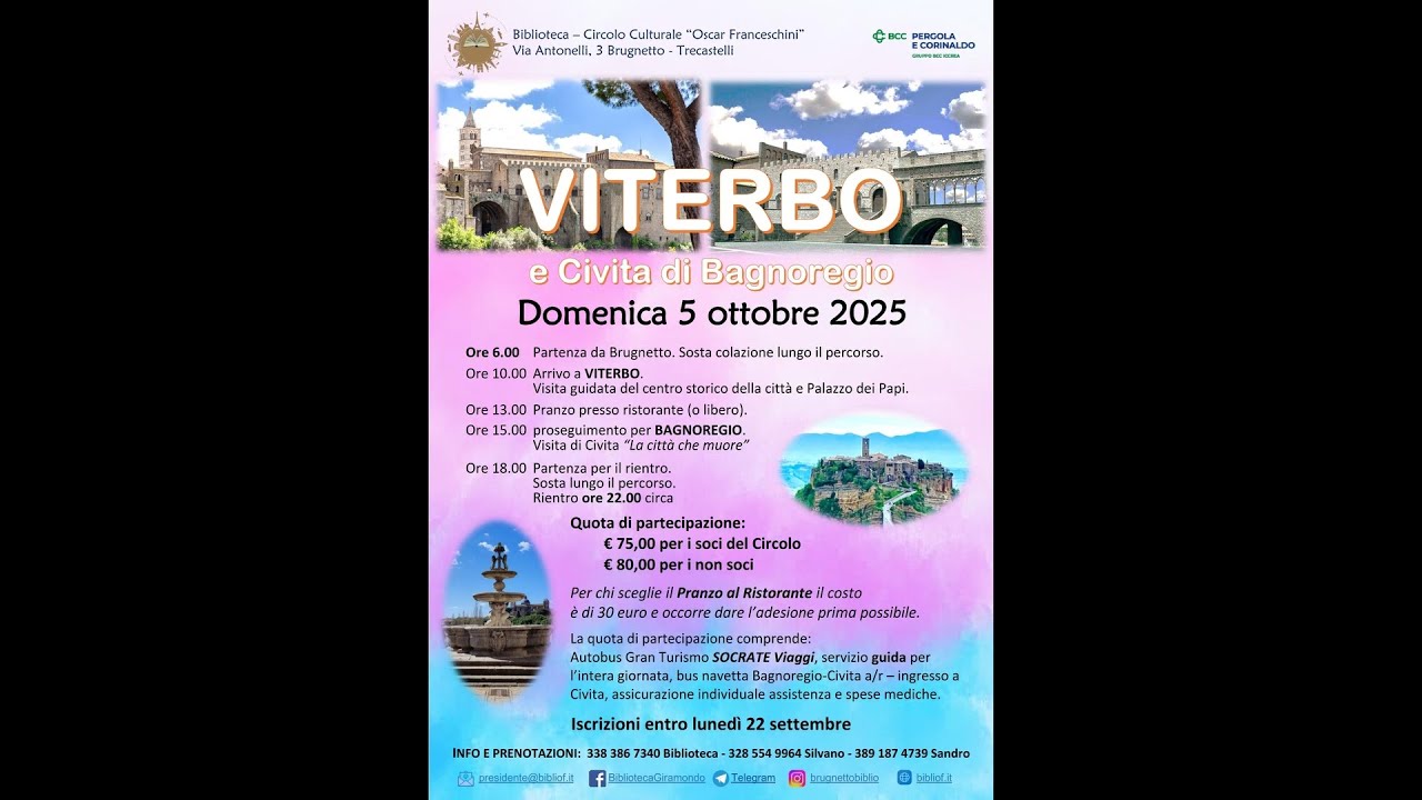 Gita Viterbo Civita di Bagnoregio 2025