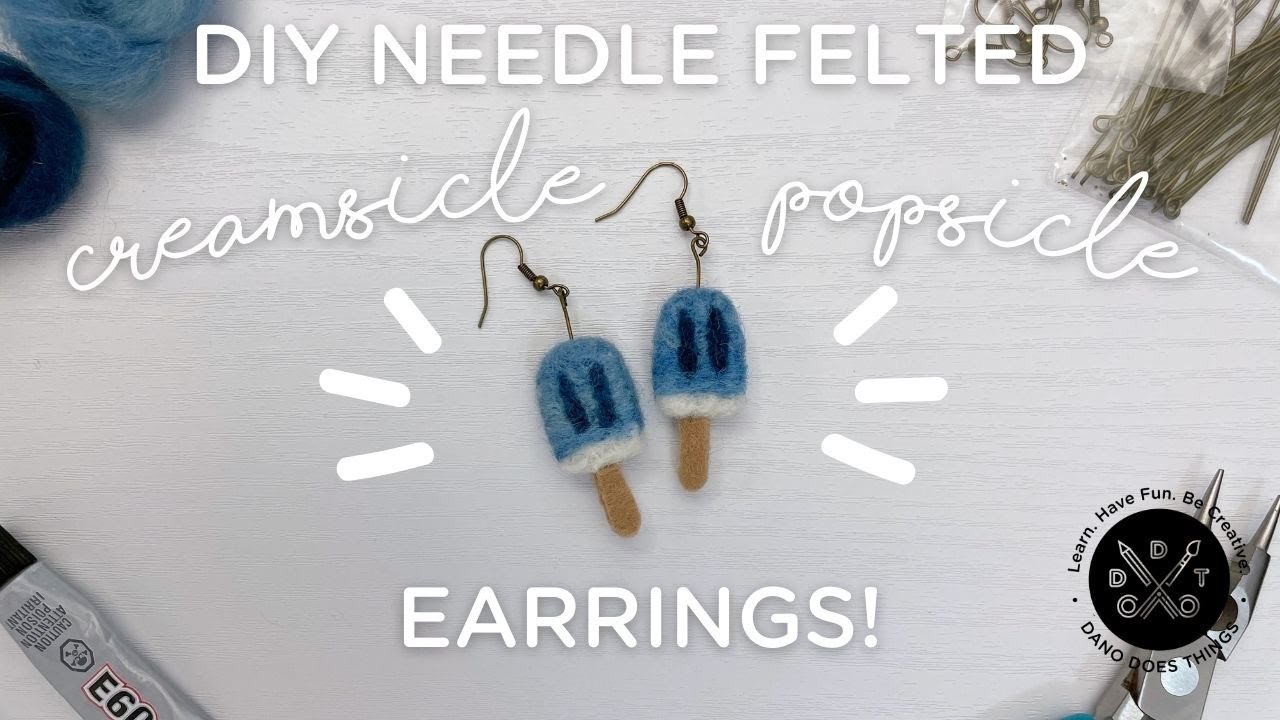 DIY Summer Earrings - Needle Felted Popsicle Tutorial!