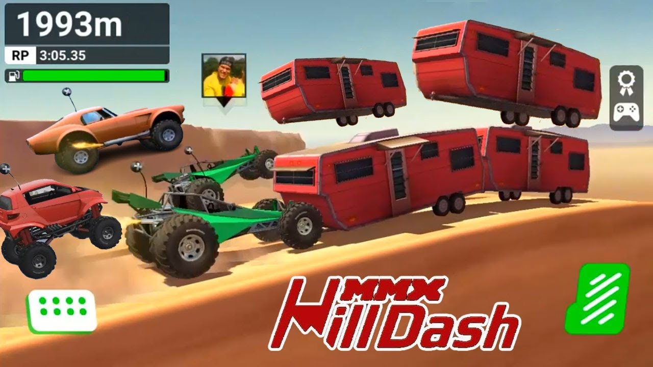 MMX HILL DASH:  El Monstruo va El Buggy vs Gigante vs El Reparteale // Modo ProRacers Nieve-Desierto