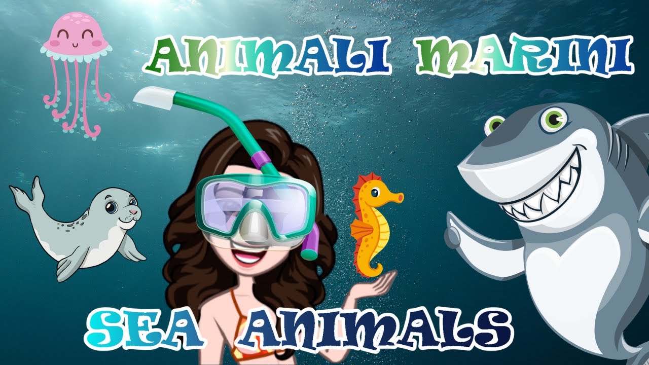 GLI ANIMALI MARINI - SEA ANIMALS - Inglese per bambini
