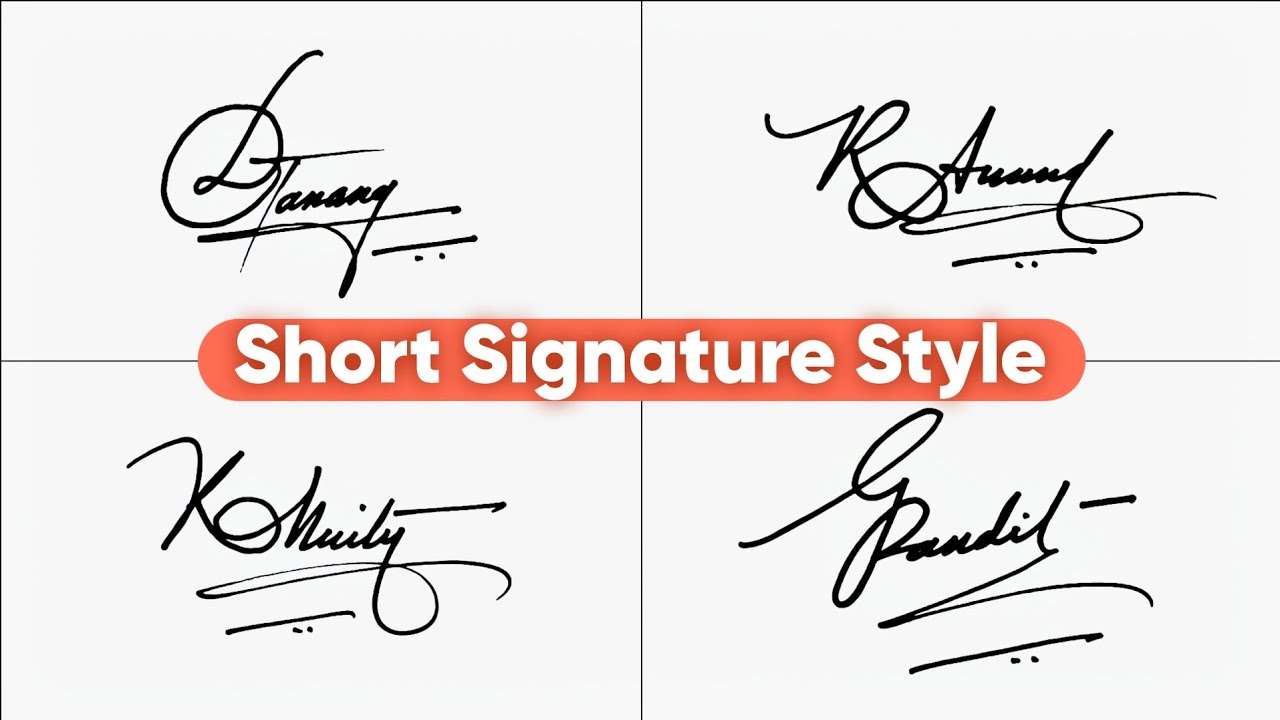 Short Signature Style| Beautiful Signature Tutorial #handwriting #signature 