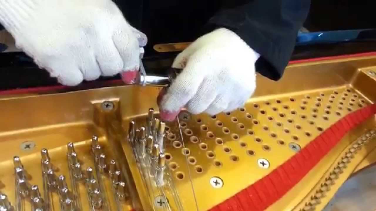 Grand piano restring -air punching tool