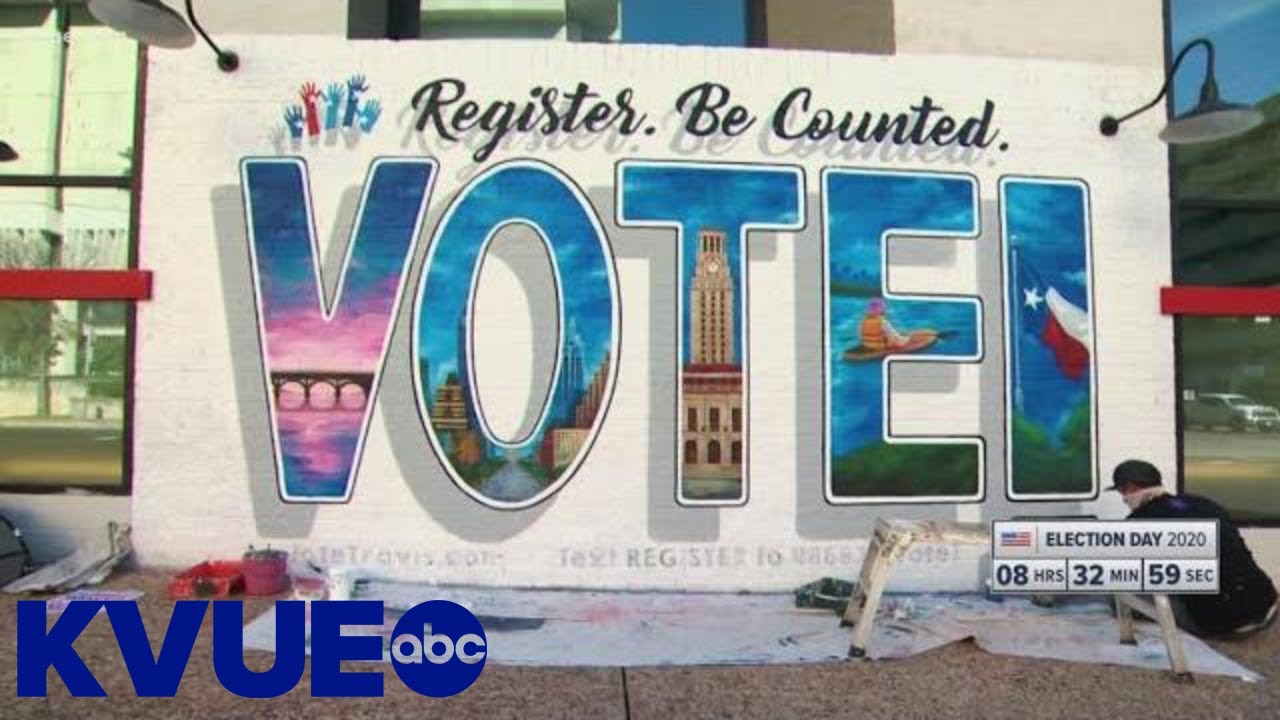 Austin artist restoring 'Vote!' mural after vandalism | KVUE