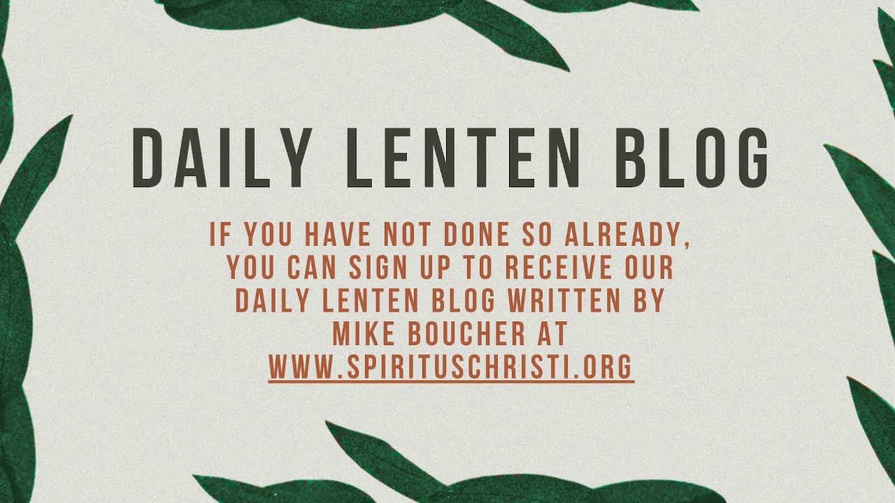 Monday March 16th Noon Mass
