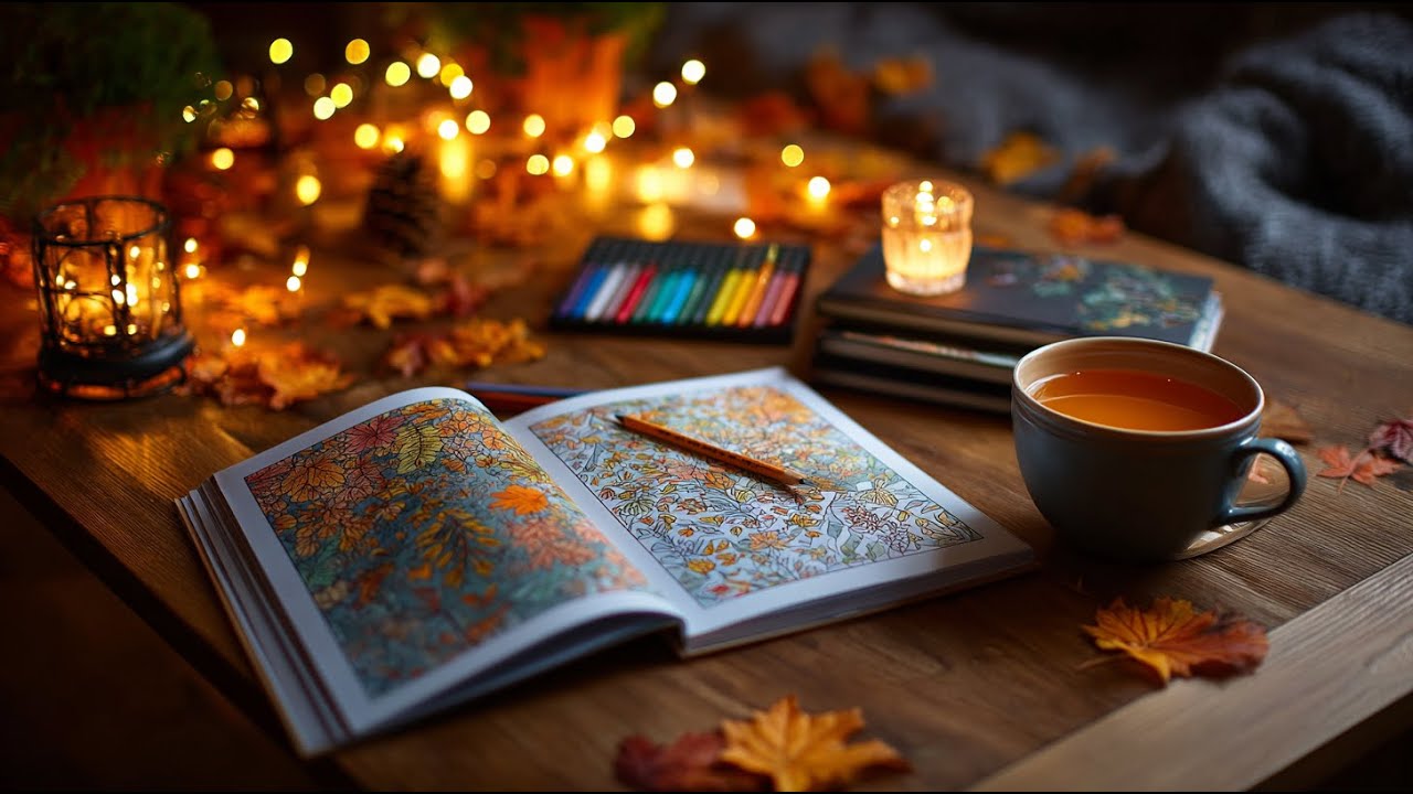 Coloring in Autumn 🍁 | Peaceful Music for Creative Moments