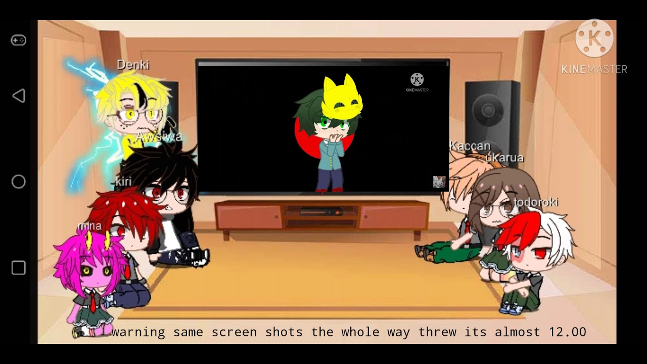 bnha. react to izuku afton same screen shots its like 1.00 am