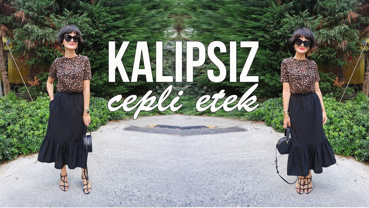 Kalıpsız Cepli İki Kat Etek | Laçin Tenel