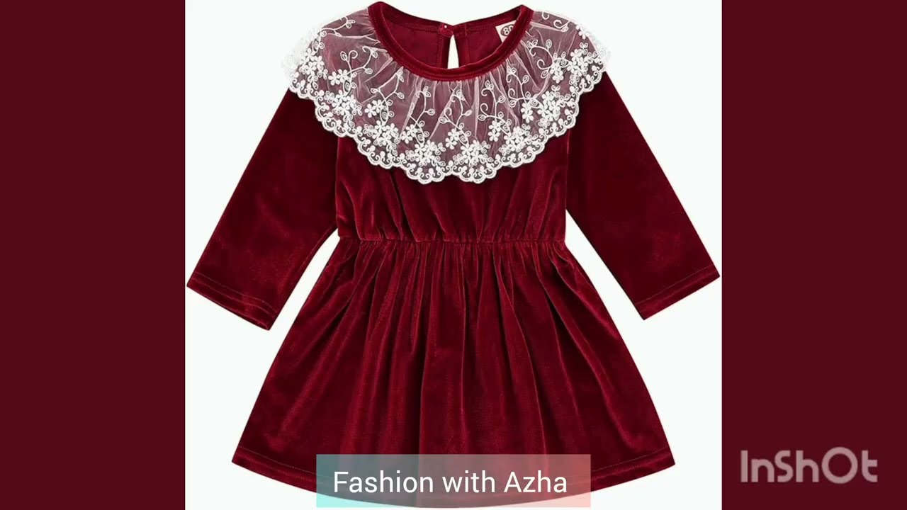 1to 12 Baby Girl Velvet Dress/Latest , stylish Velvet Frock Design 2025/Trending velvet frock design