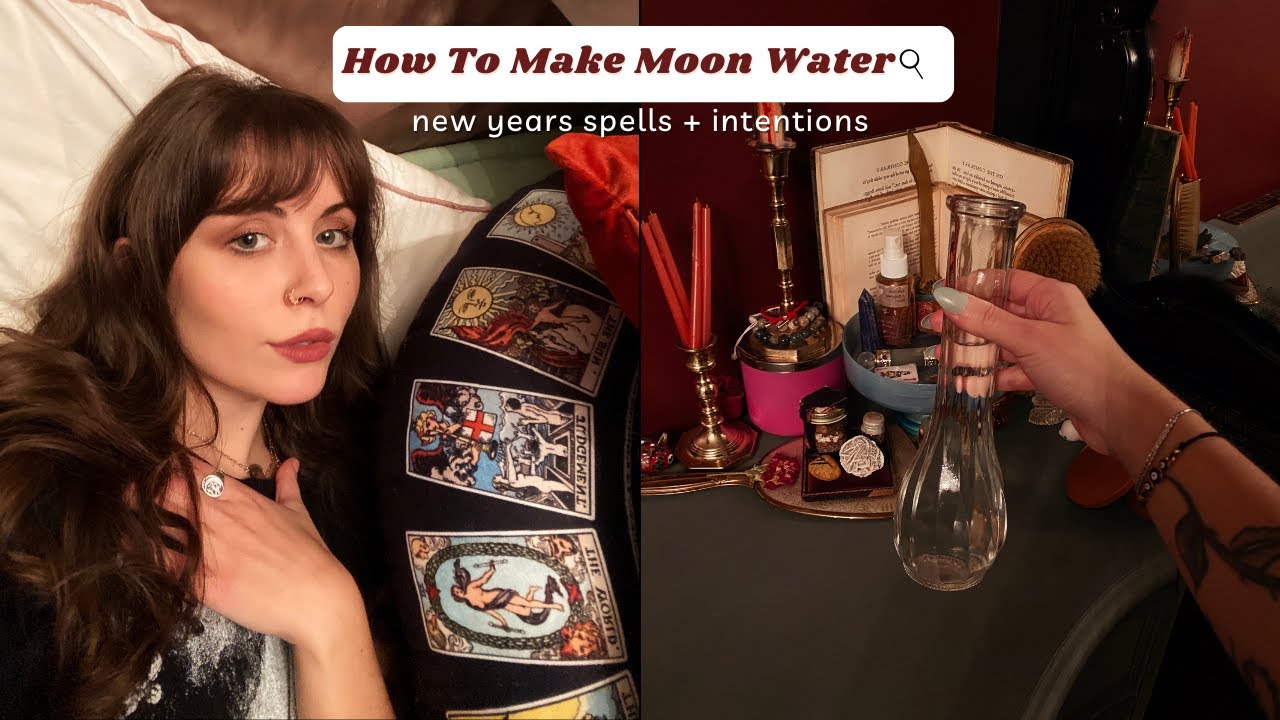 How To Make Moon Water 🌕 easy witch spells + my new years intentions!