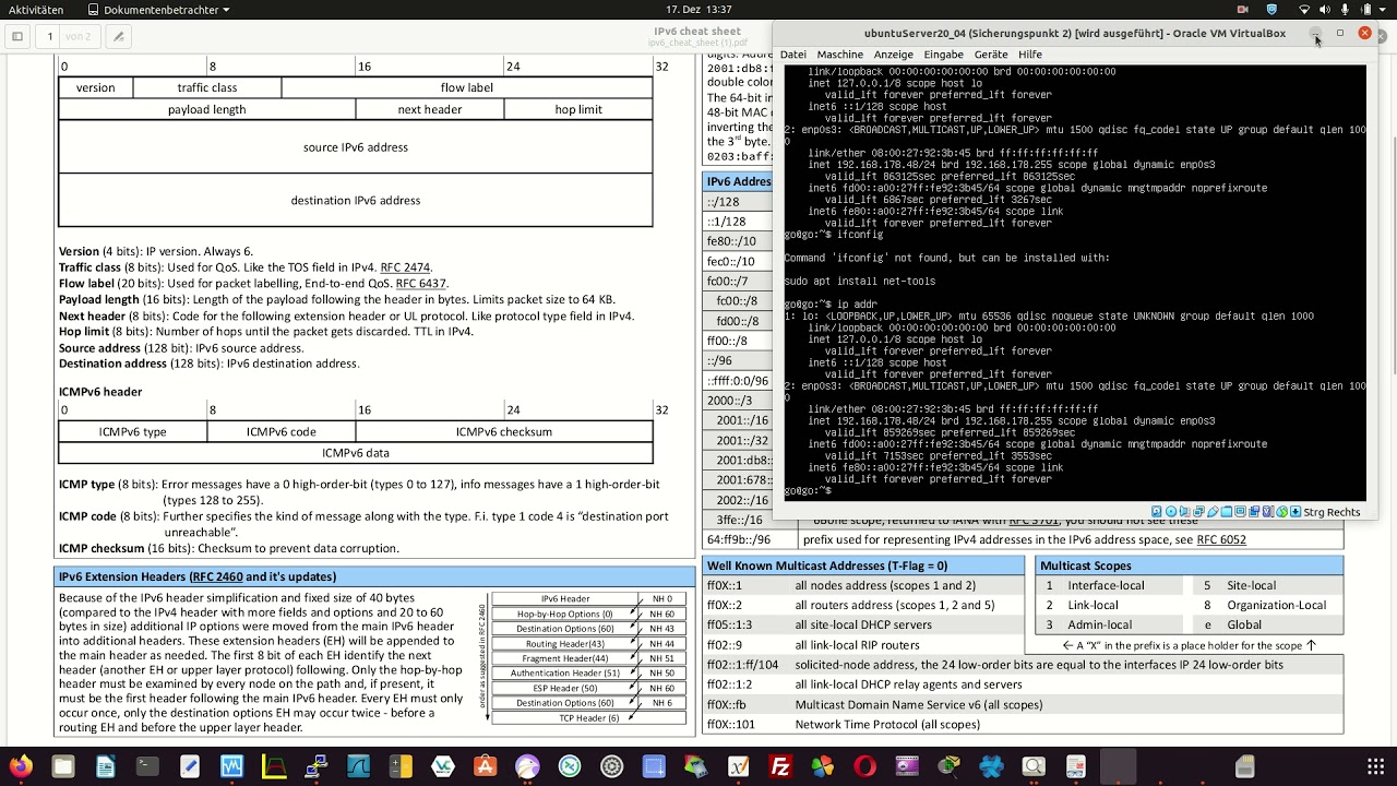 IPv6 - Privacy Extention - ausführliche Analyse Windows-, Linux-, Desktop-, Server-Systeme LF9,11,12