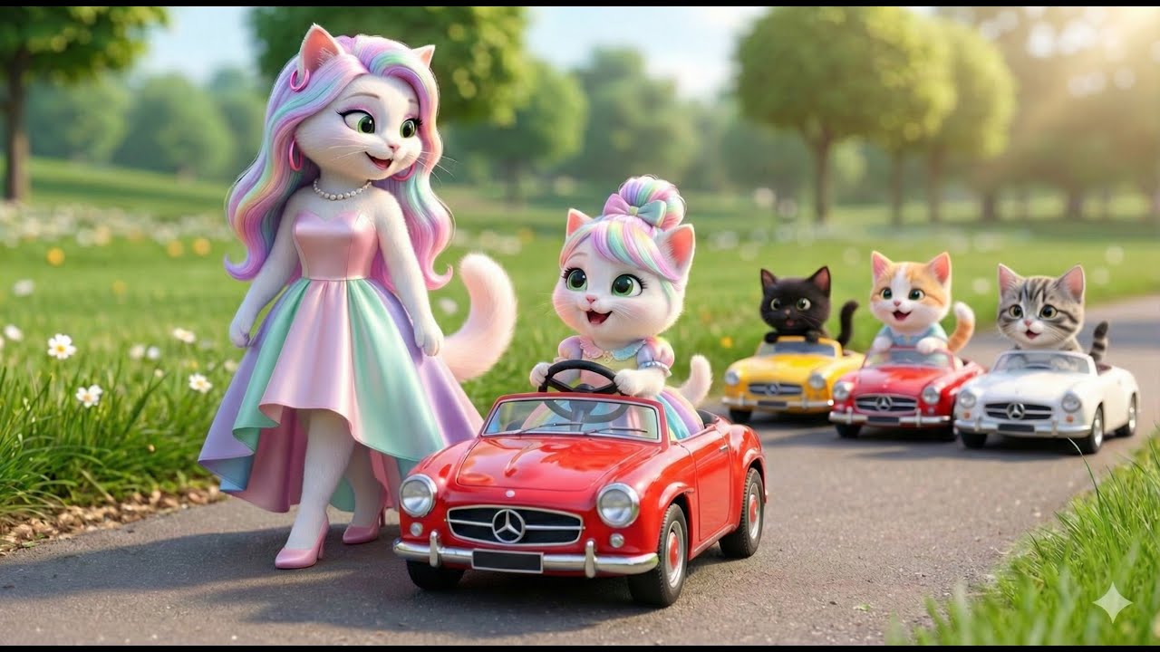 Mama Cat Works Hard to Buy Kitten a New Toy Car Heartwarming Story 🐾💙🐱. | AI Cat Story