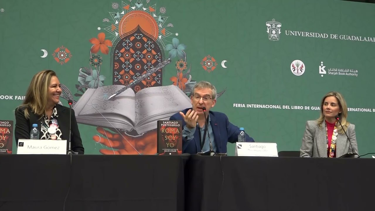Santiago Posteguillo en la presentación del libro ROMA SOY YO en Fil Gdl. 2022