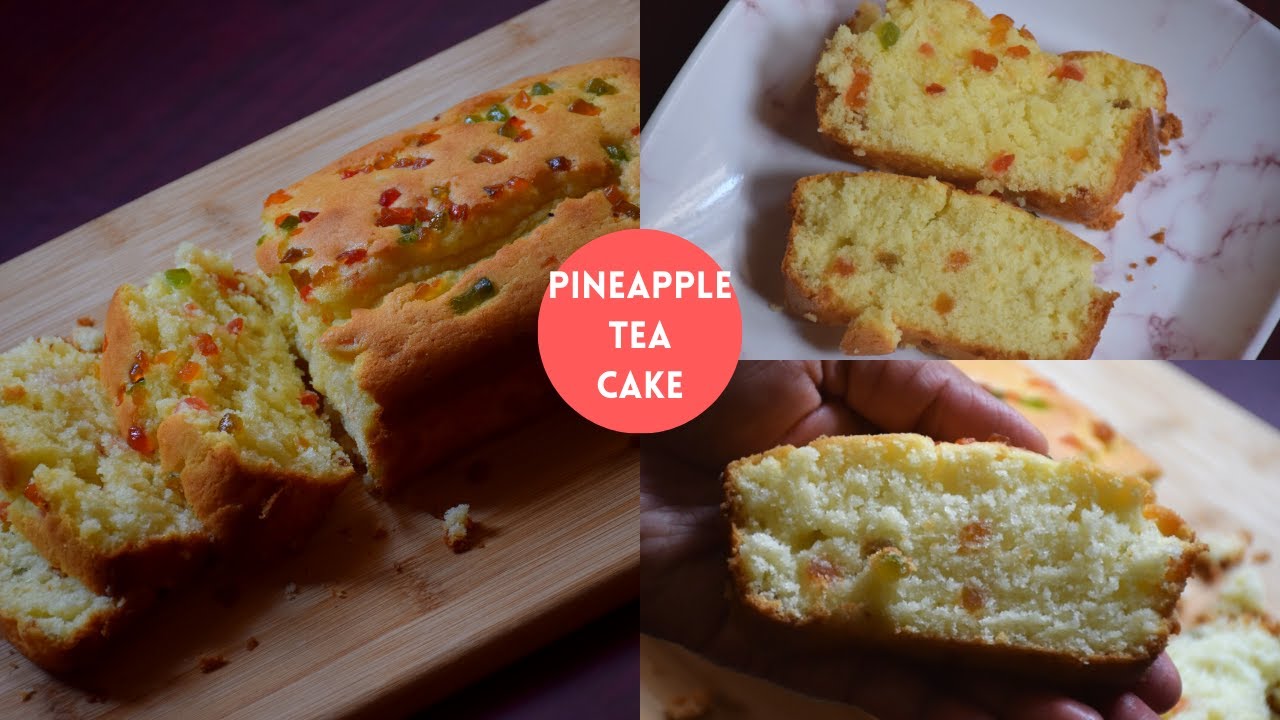 Eggless Buttery Pineapple Tea Cake Recipe - Eggless Cake Recipe by (HOME CHEFS COOKING)