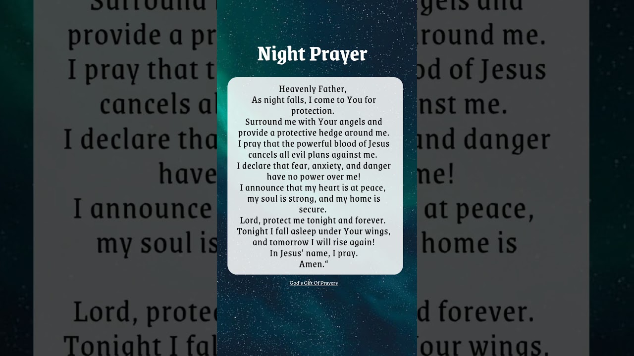 Night Prayer | A Prayer Before Sleep | Bedtime Prayer