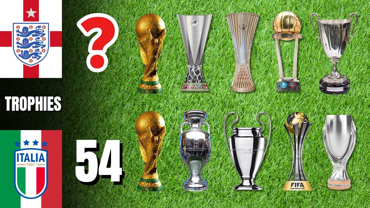 🇬🇧 England vs 🇮🇹 Italy: Who Has More Football Trophies? 🏆