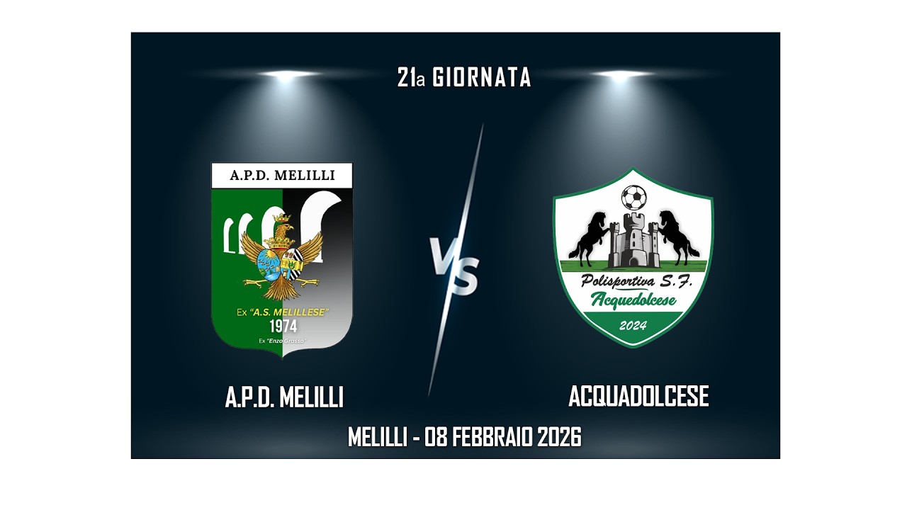 HIGHLIGHTS incontro di calcio: A.P.D. Melilli – Acquedolcesi 1-1 (08.02.2026)