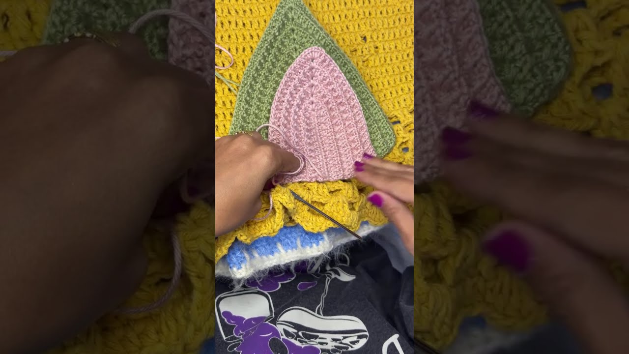 Making a crochet top in progress