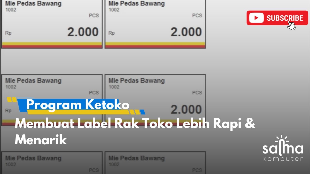68 - Membuat Label Rak Toko Lebih Rapi & Menarik