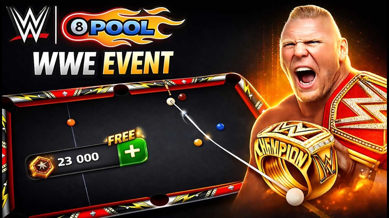 NEW WWE Event in 8 Ball Pool 💥 23000 Tokens Free