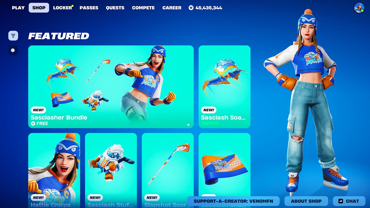 NEW Hattie Chirps Skin & Sasclasher Bundle Fortnite Item Shop Showcase!