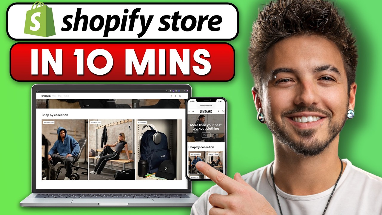 Учебное пособие по Shopify для начинающих 2026 &ndash; Создайте свой магазин за 10 минут