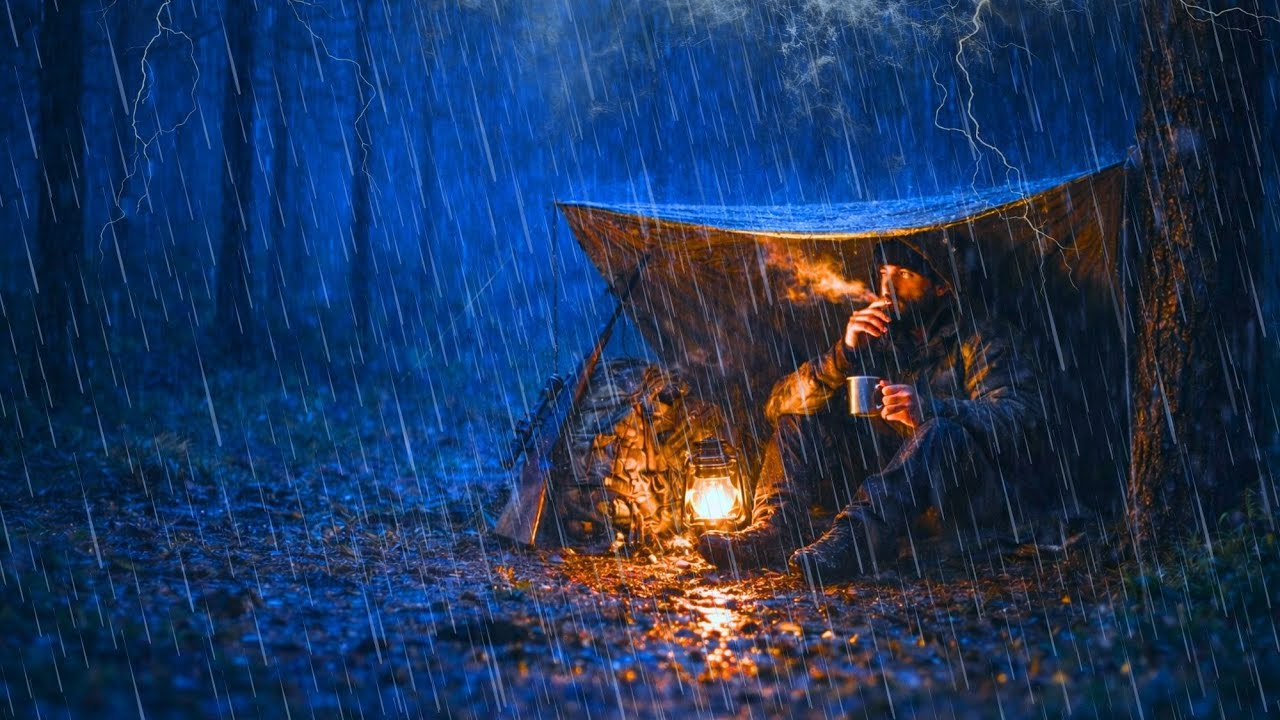 I Sleep Under a Turp During Heavy Rain | Heavy Rain ASMR for Deep Sleep