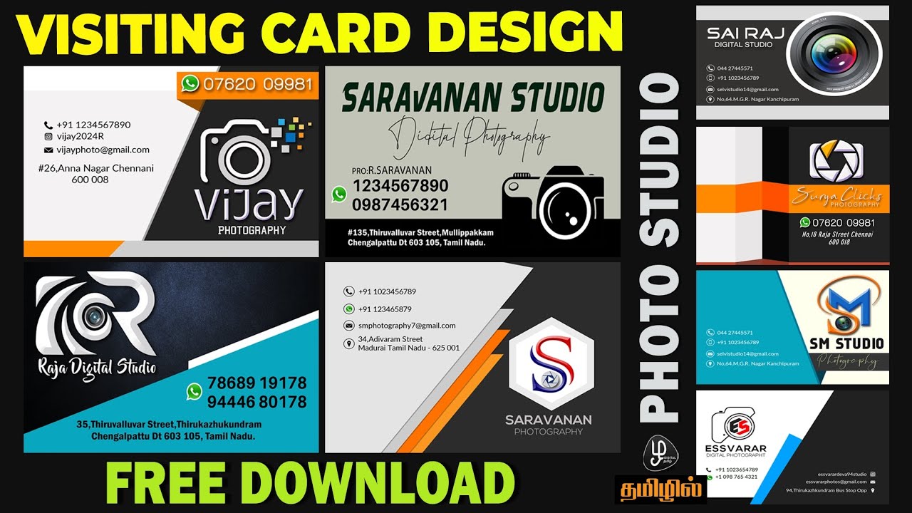 best studio visiting card design free download visiting card psd files