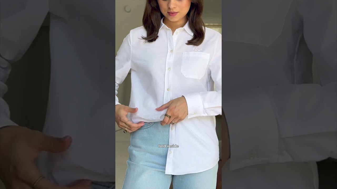 THE PERFECT CROPPED SHIRT! 😱 (watch closely) 💖😱 Subscribe for #fashion #shorts