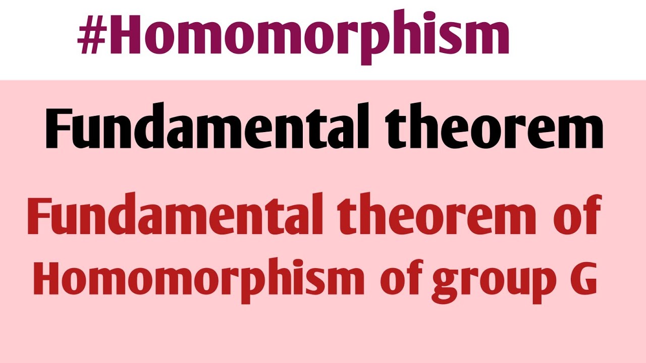 fundamental theorem of homomorphism of group 