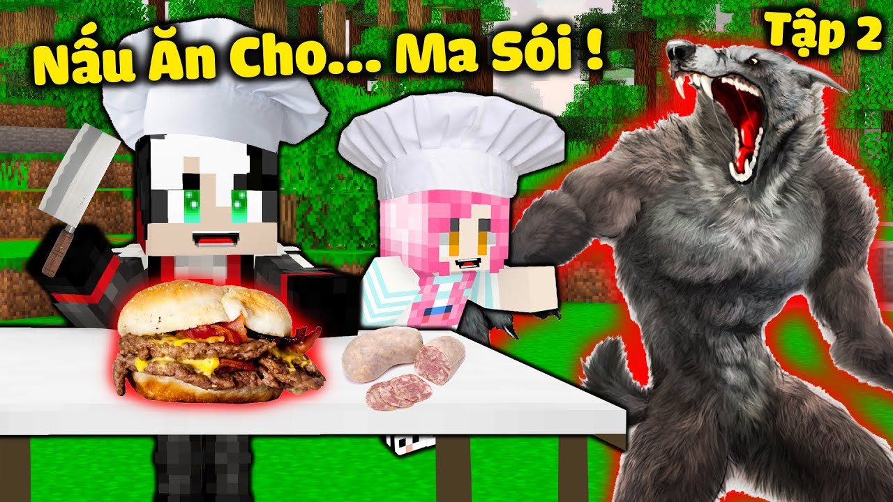 MỀU THỬ TH&Aacute;CH 24 GIỜ L&Agrave;M ĐẦU BẾP Ở NH&Agrave; H&Agrave;NG QU&Aacute;I VẬT TRONG MINECRAFT TẬP 2*REDHOOD NẤU ĂN CHO MA S&Oacute;I