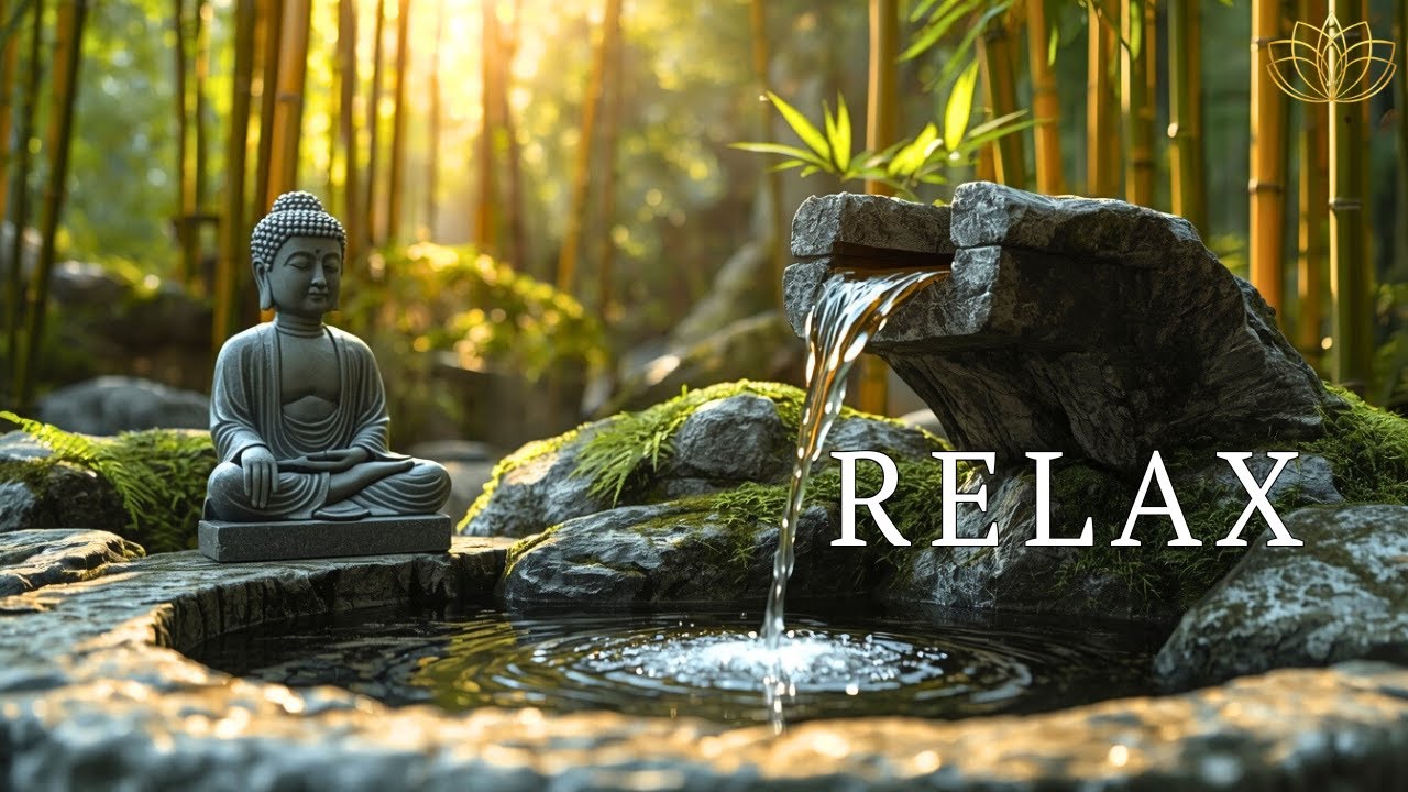 Buddha's Peaceful Retreat • Waterfall Meditation Music • Stress Relief and Deep Relaxation