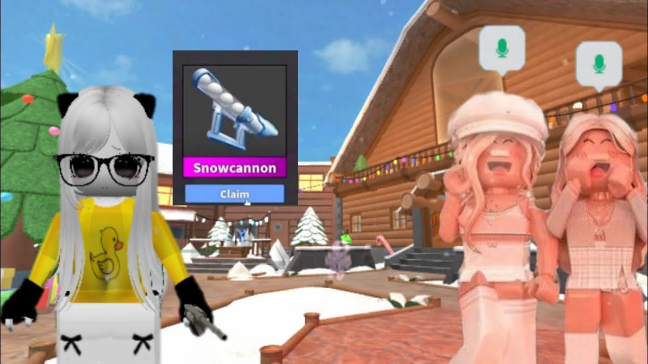 Tavo testando a snowcanno até que *😡 ENCONTREI TEAMERS NO MM2! 🔪💀*