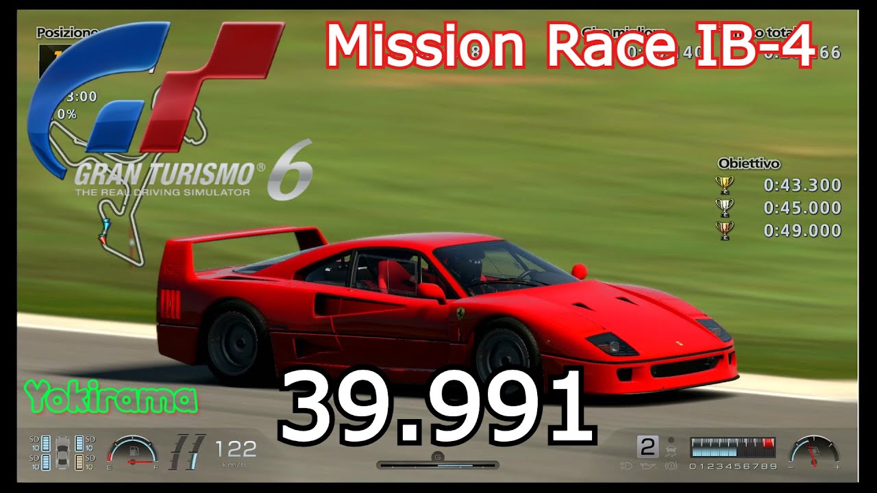 GT6 Mission Race IB-4 - 0:39.991 - Ferrari F40 - Ascari Full Track