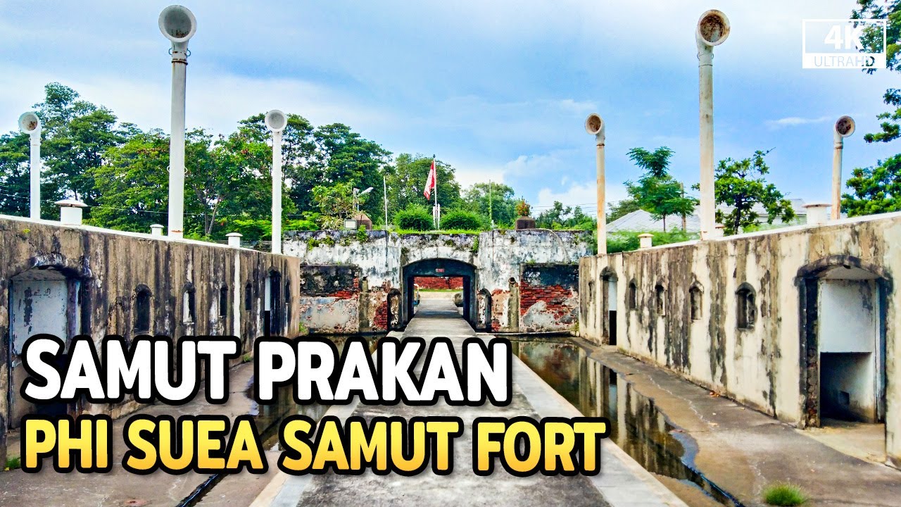 19th Century Naval Fort near Bangkok at Phi Suea Samut Fort Museum [4K]