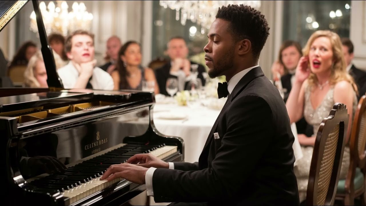 Une femme riche force un serveur noir à jouer du piano… mais son talent laisse la salle sans voix