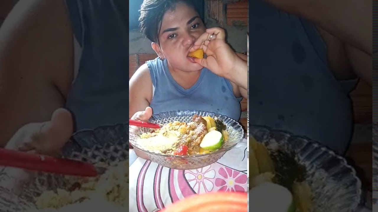 MUKBANG | CHAMBARIL COM MACAXEIRA, BAIÃO DE DOIS, FARINHA, PIMENTA E LIMÃO | COMENTO MUITO | POLY
